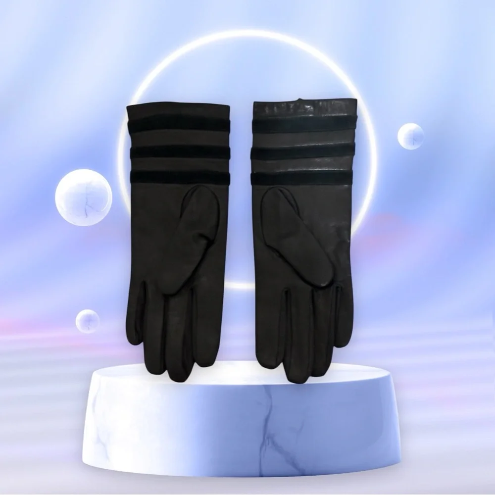 Altare Genuine Leather Gloves Women's Size L Black
